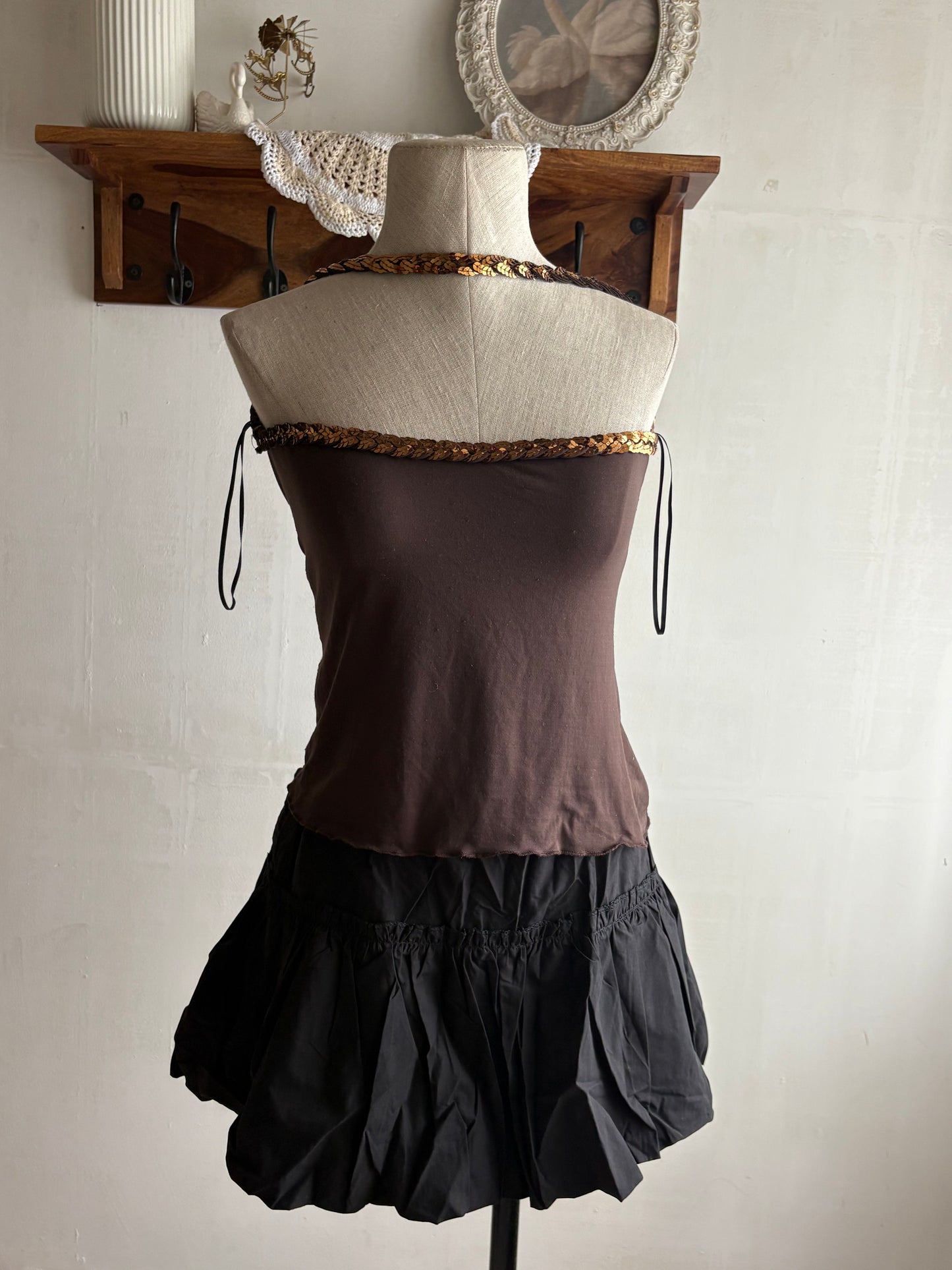 Brown halter top