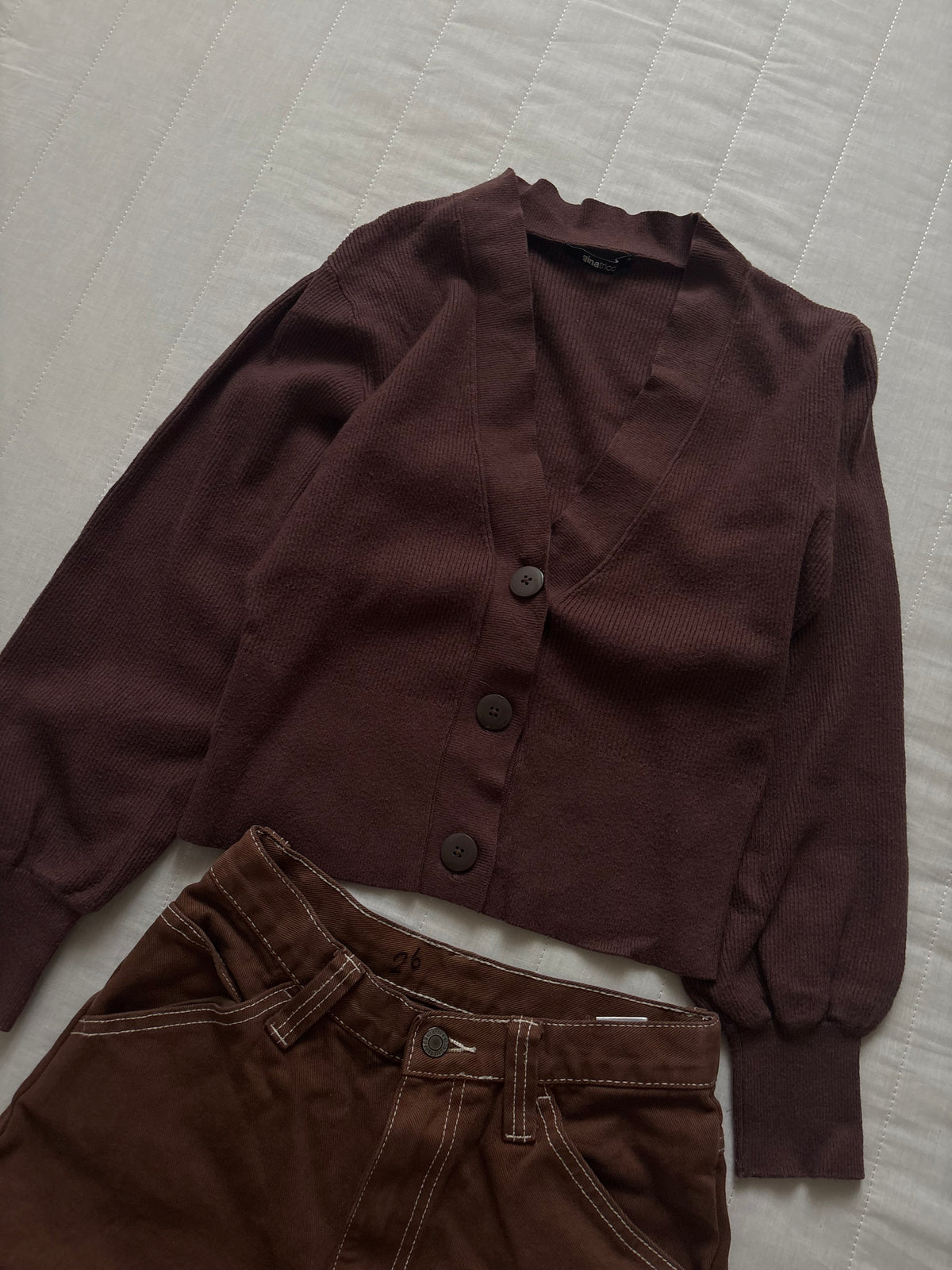 Brown cardigan