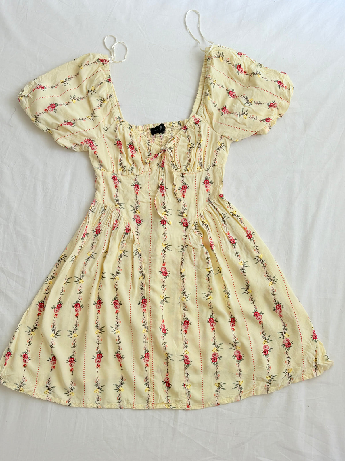 Yellow floral dress