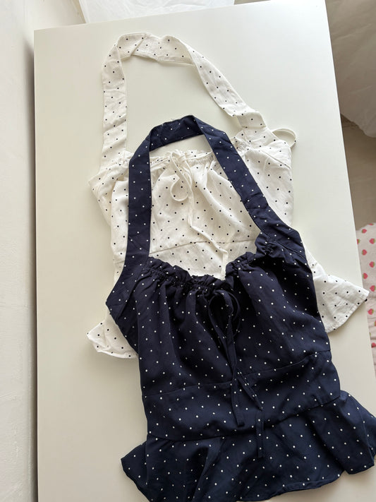 Daphnie polka halter top