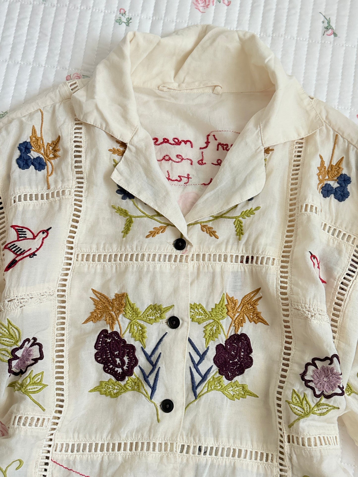 Embroidered spring shirt