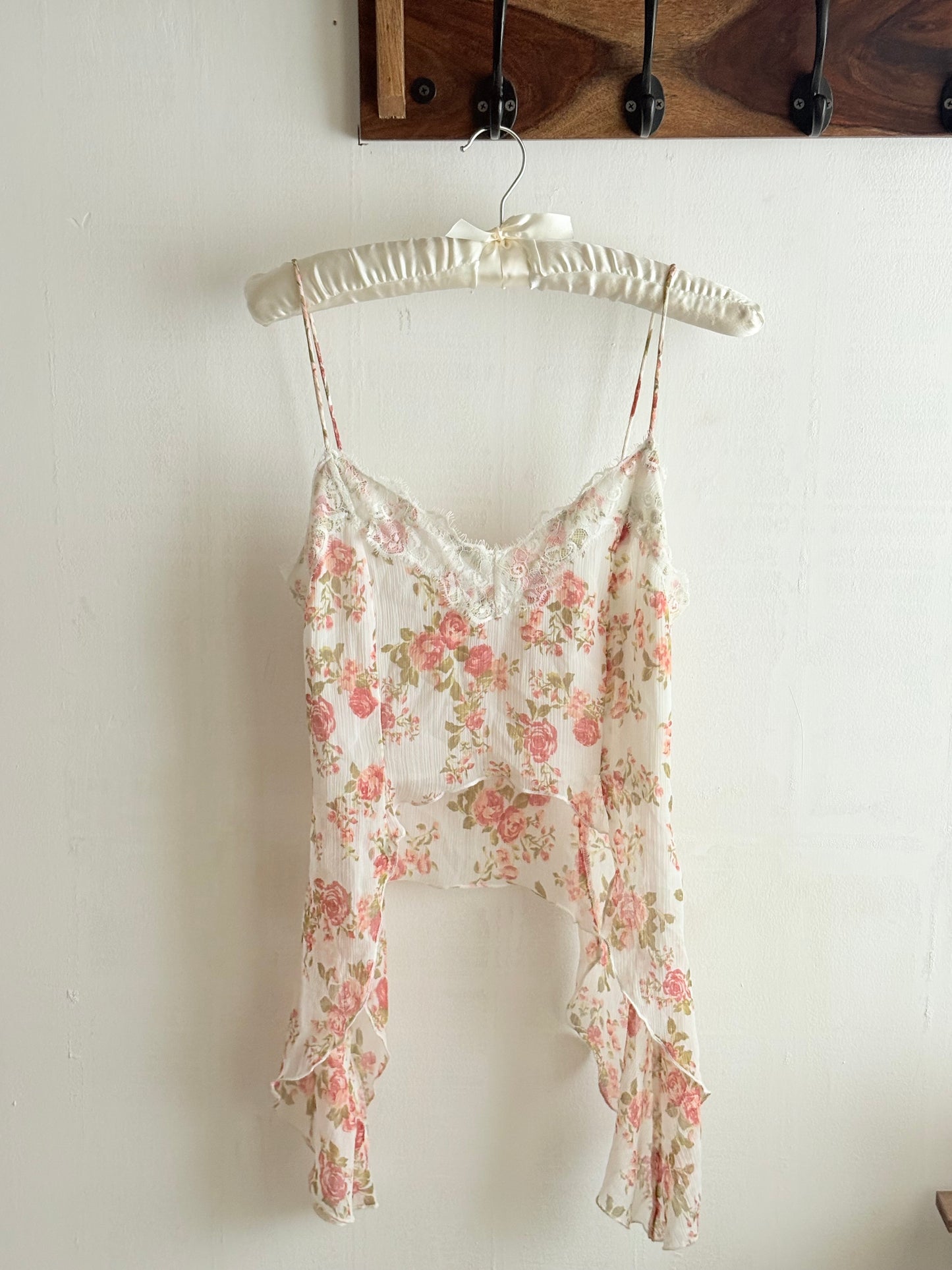 Floral asymmetrical top