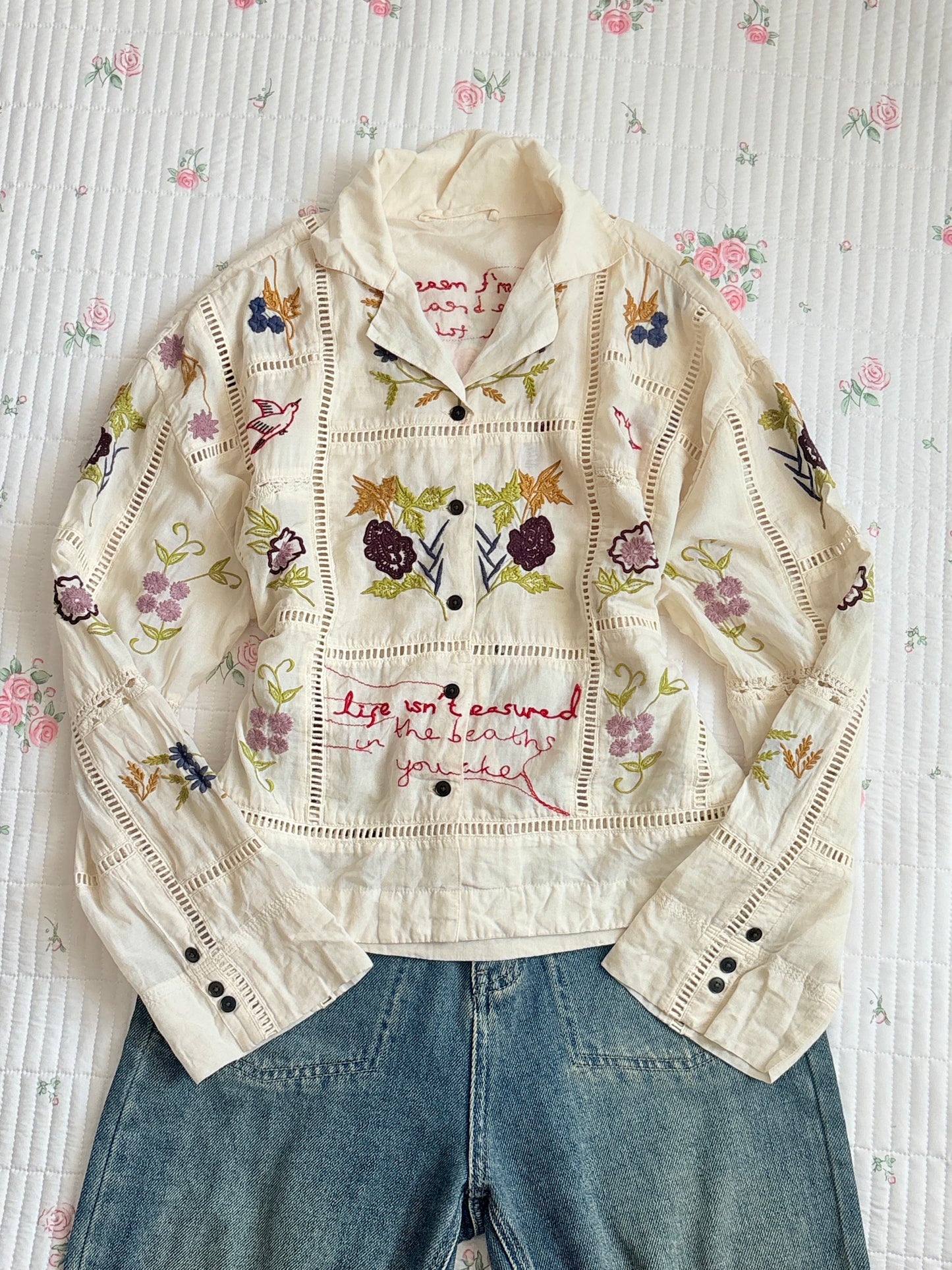 Embroidered spring shirt