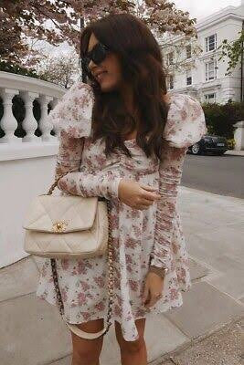 Pink floral dress