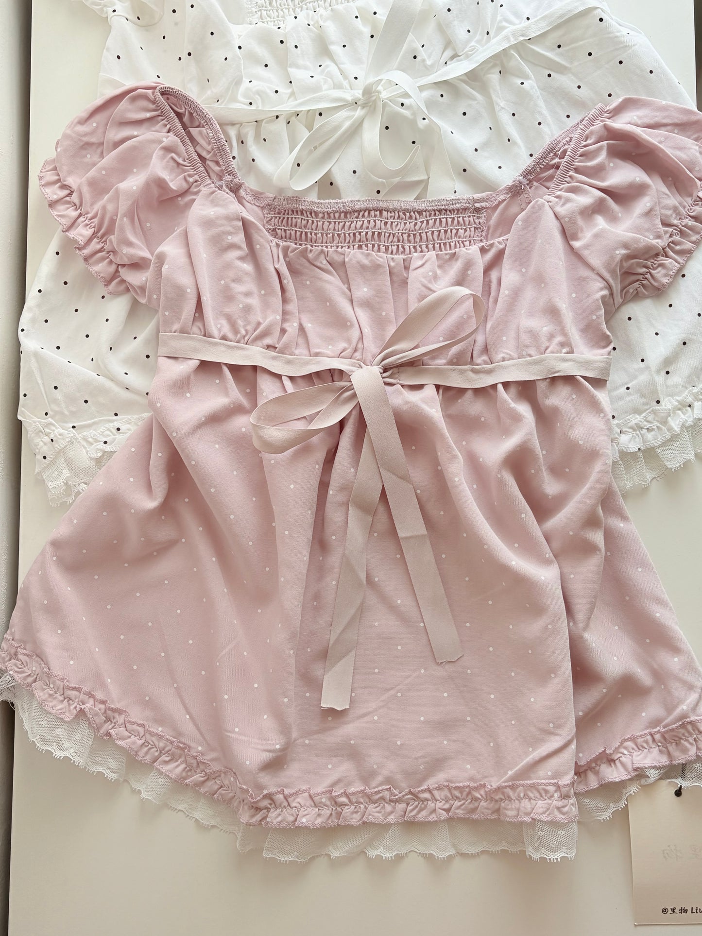 Ariel polka tops