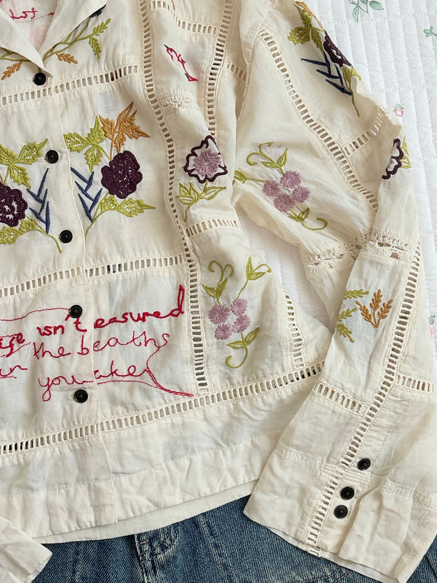 Embroidered spring shirt