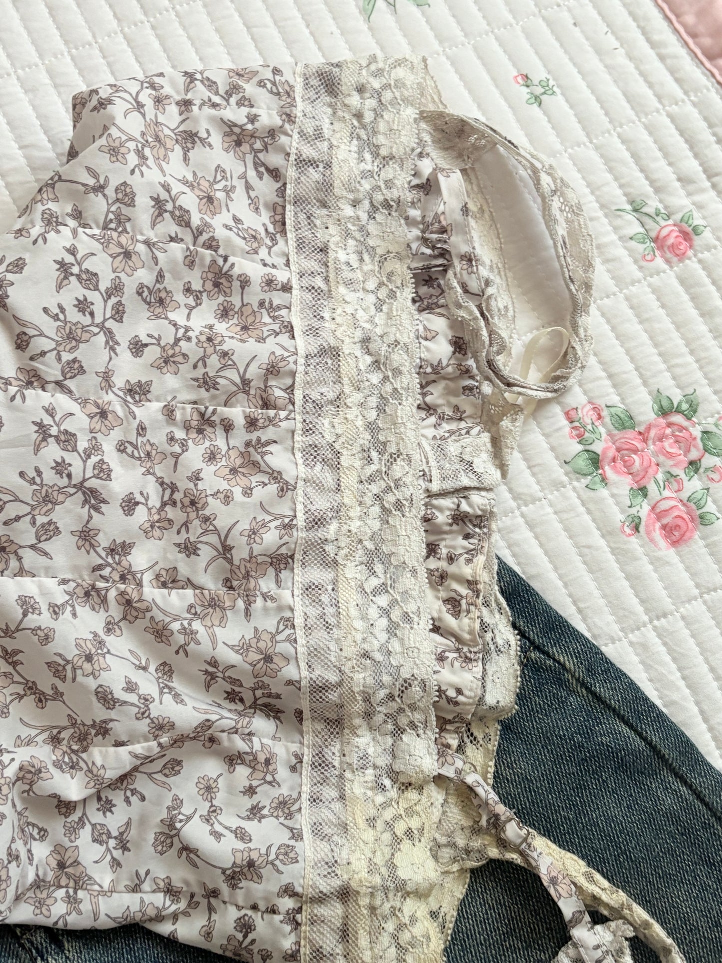 Brown floral top