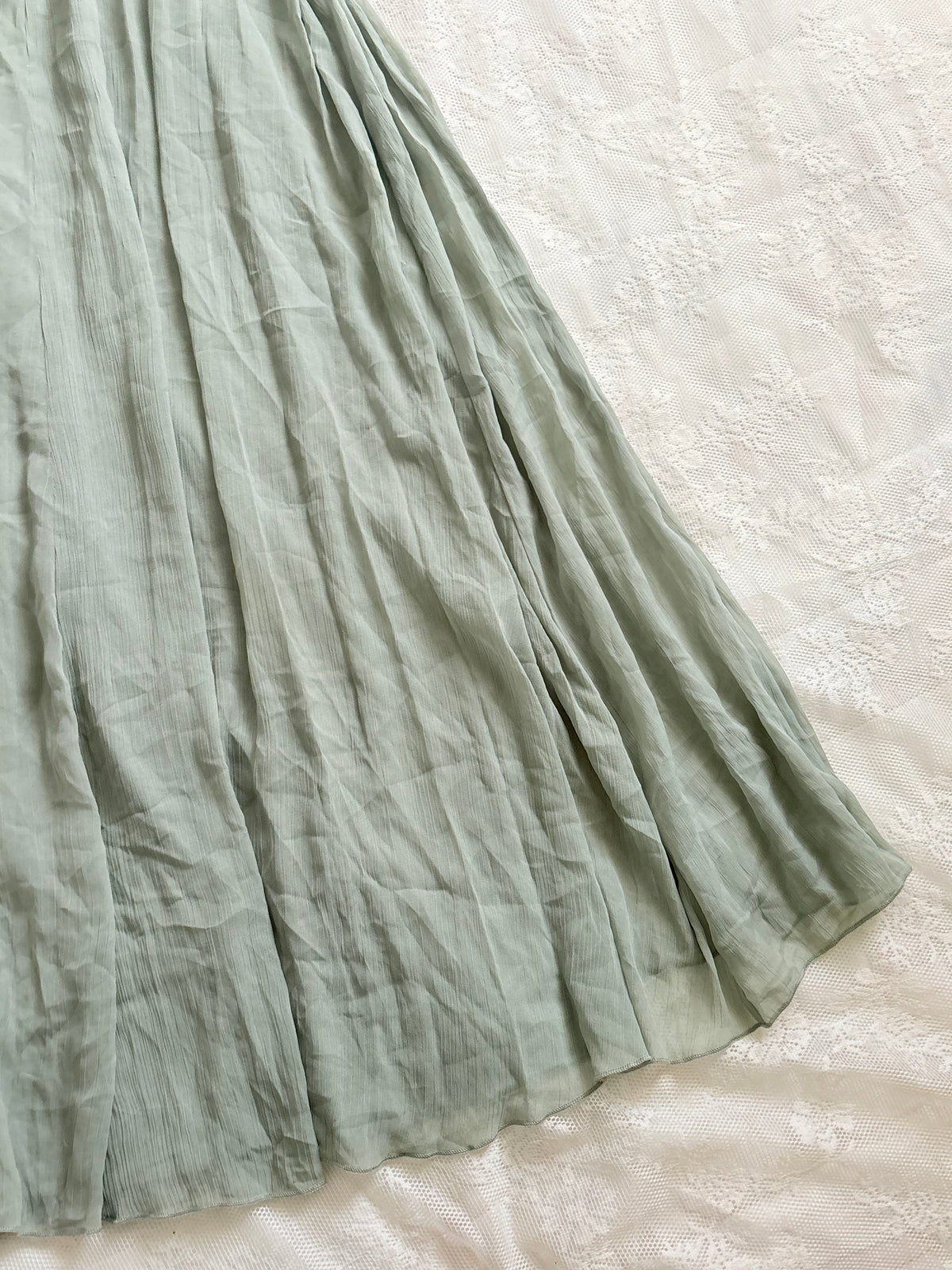 Sage green long dress