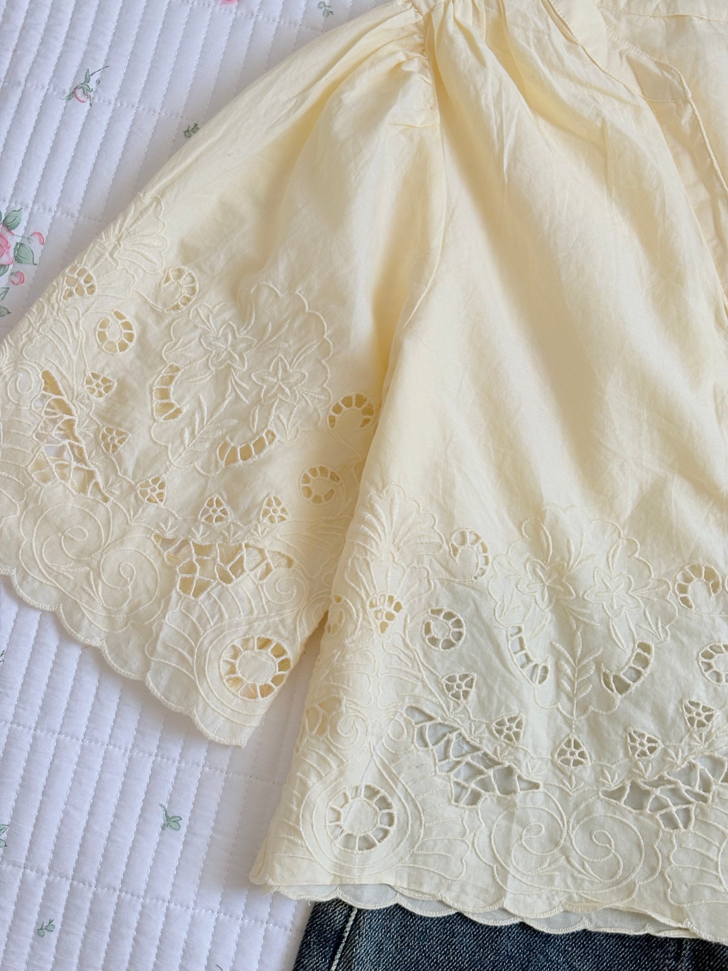 Yellow embroidered shirt