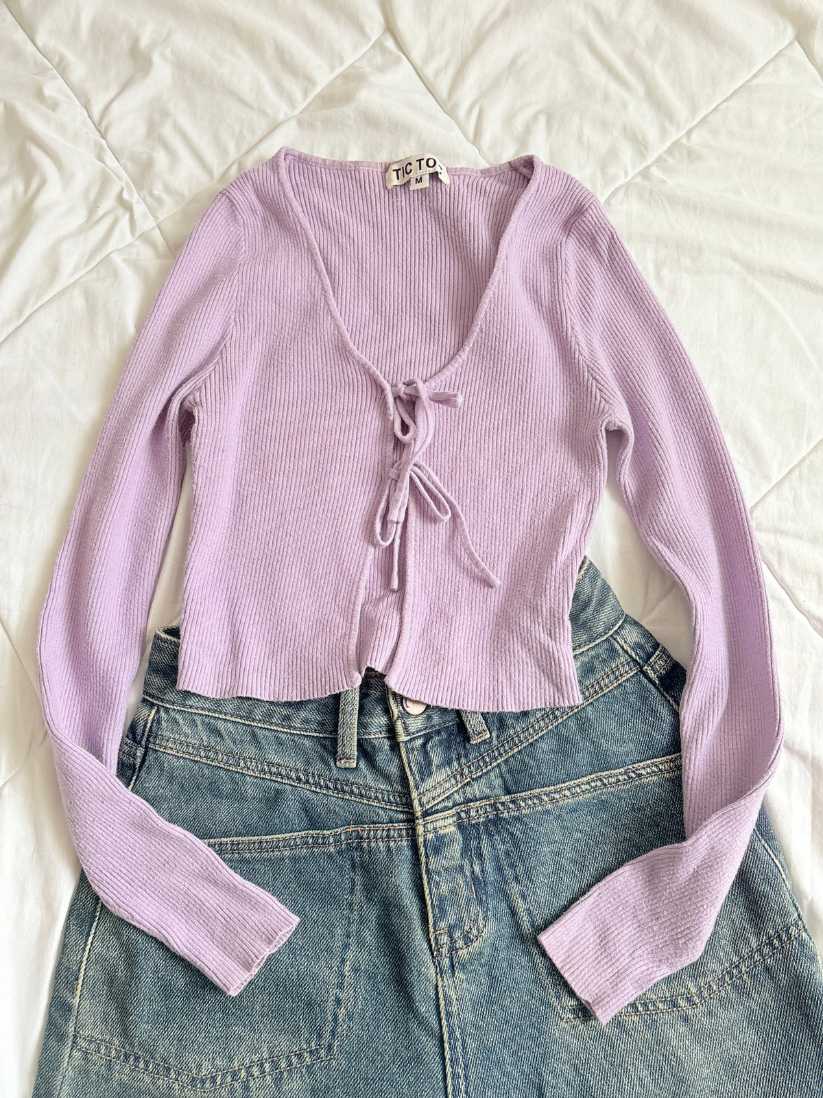 Lavender tie top