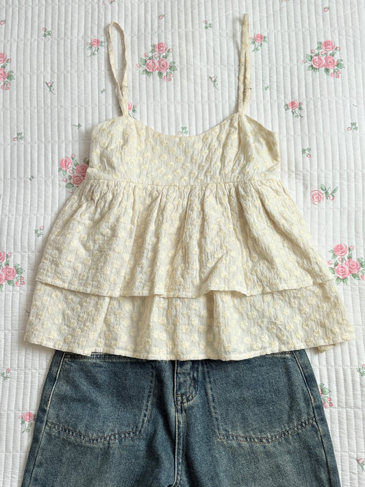 Cream embroidered