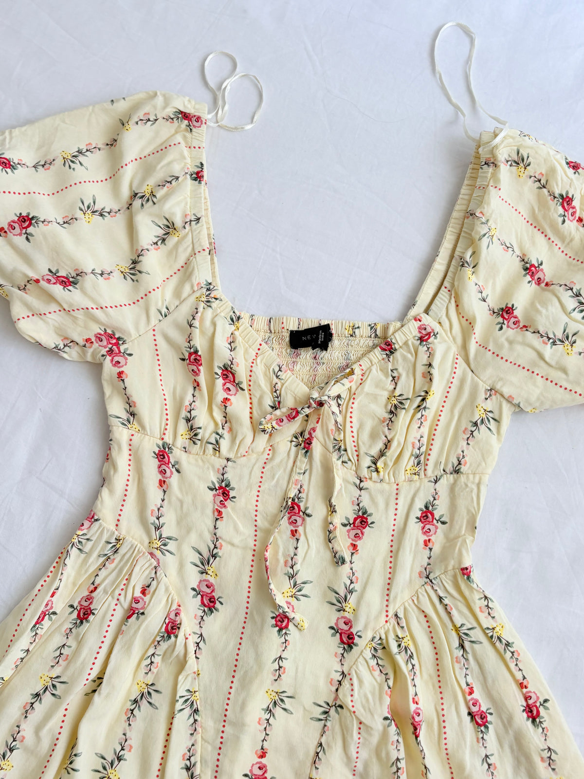 Yellow floral dress