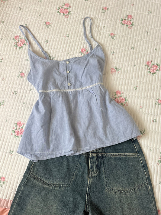 Blue stripe top