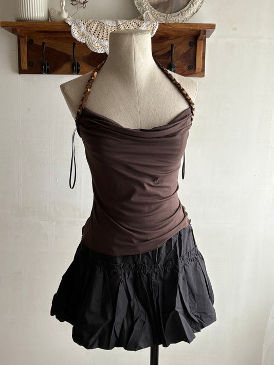 Brown halter top