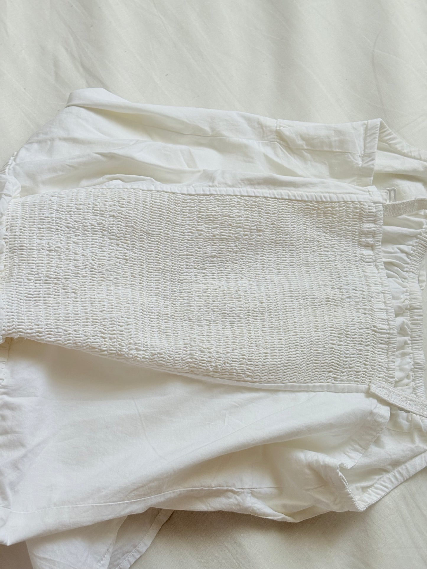 White drop waist dress