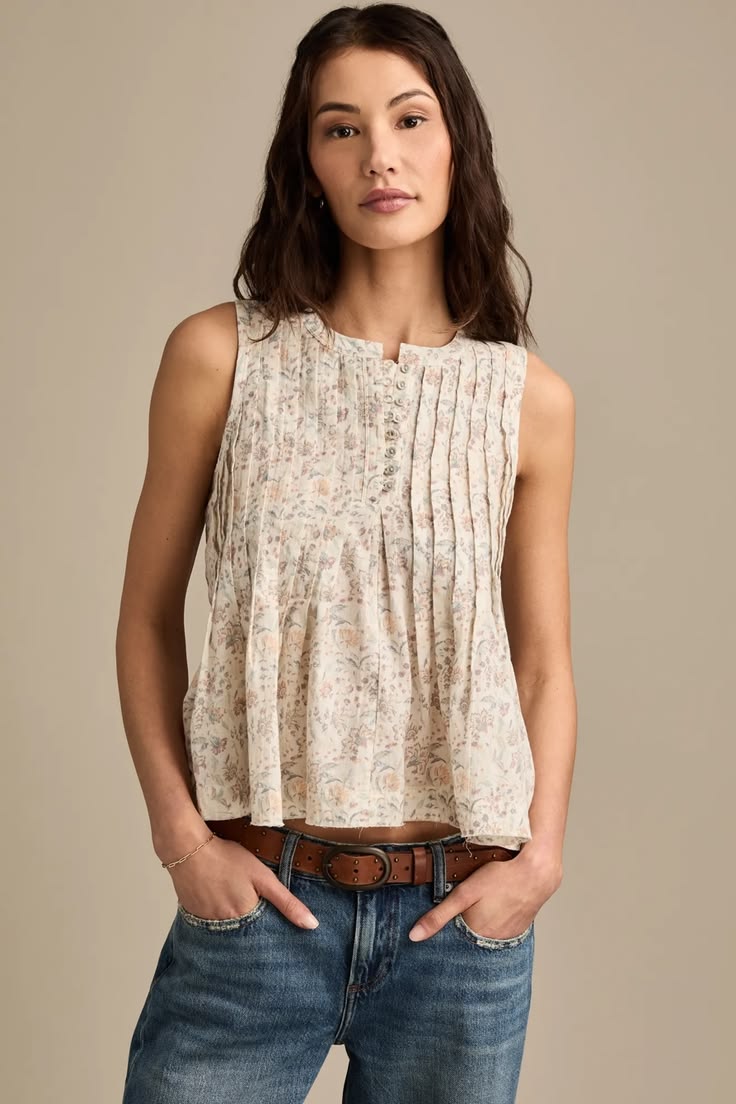 Floral A line top
