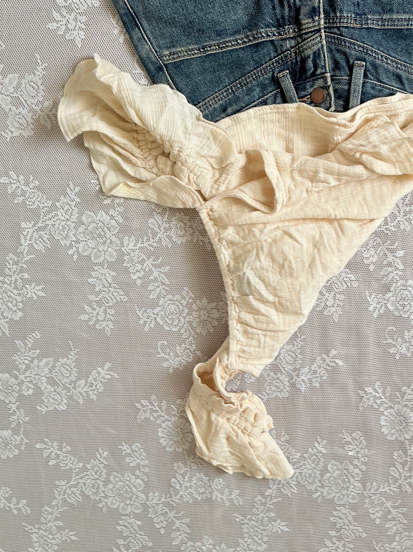 Cream muslin top