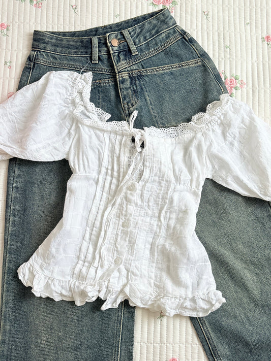 White cotton top