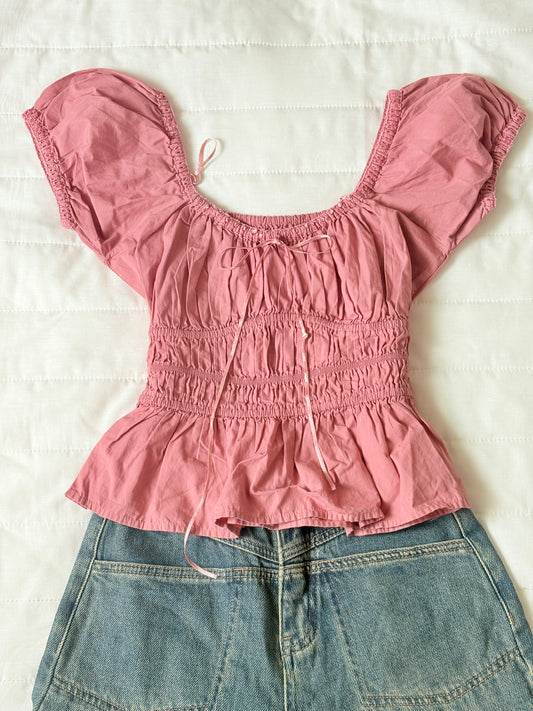 Pink doll top