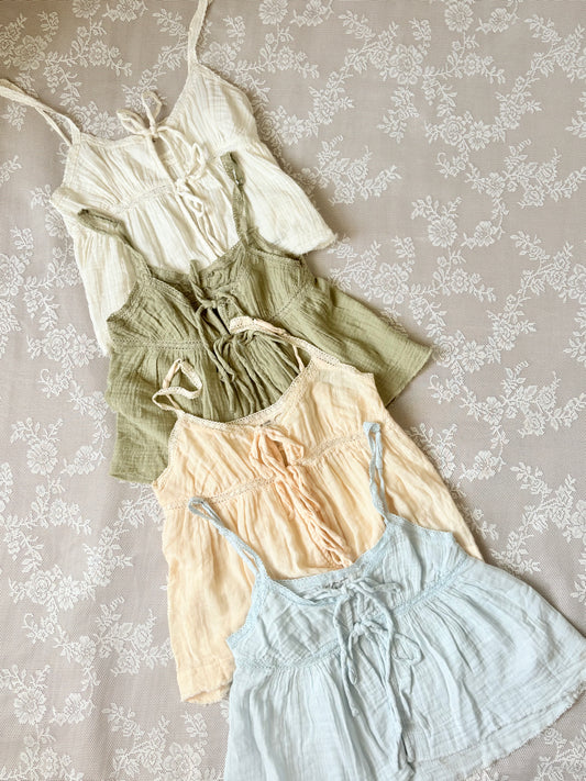 Muslin tie top