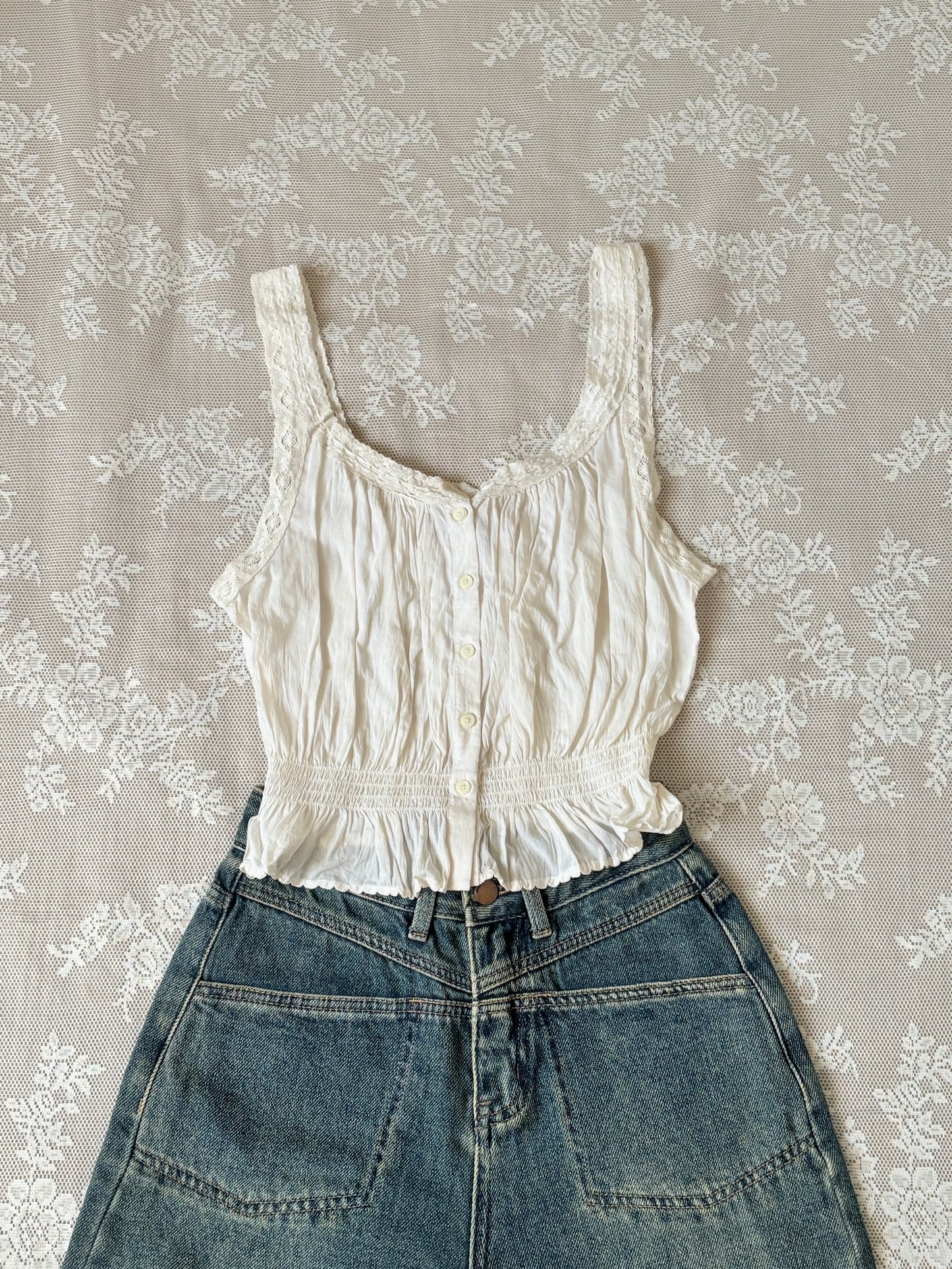 White lace top