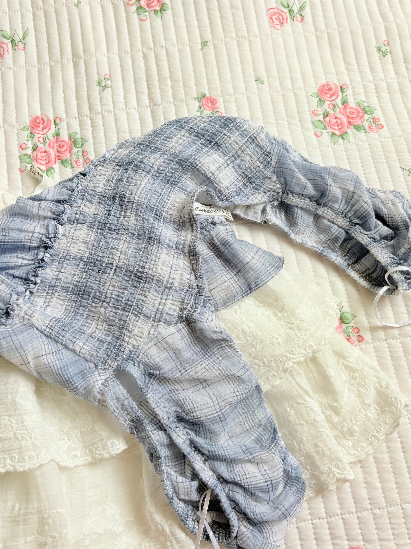 Plaid babydoll rop