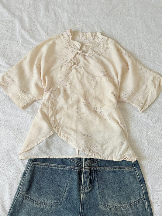 Cream qipao top