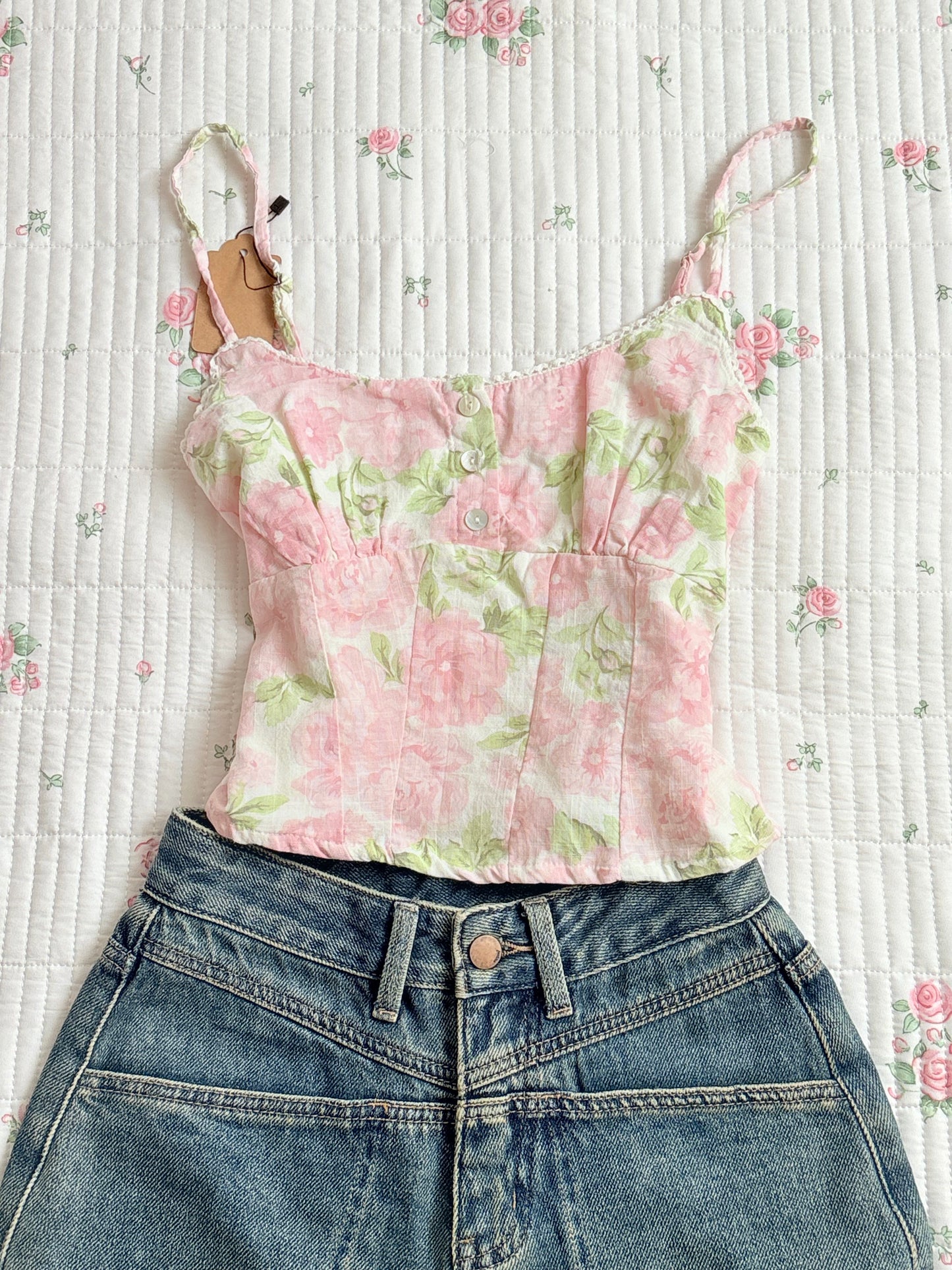 Pink floral top