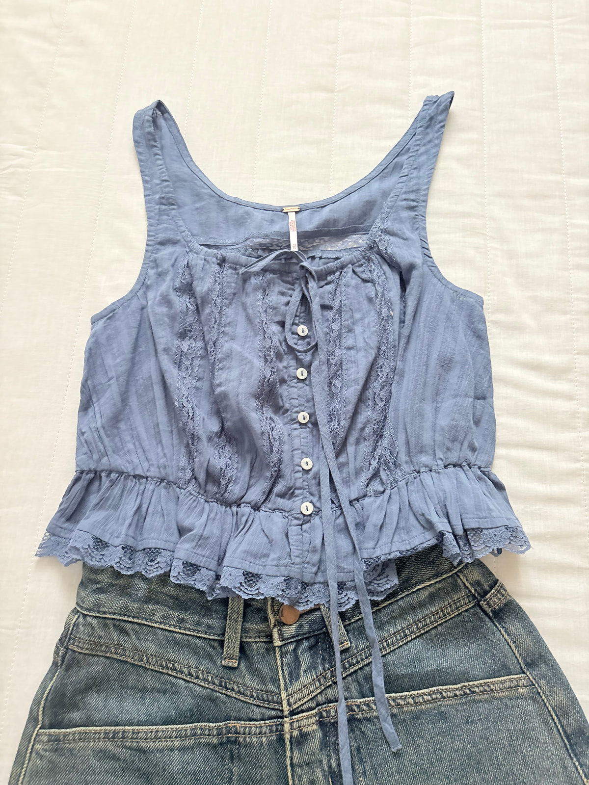 Blue cotton top