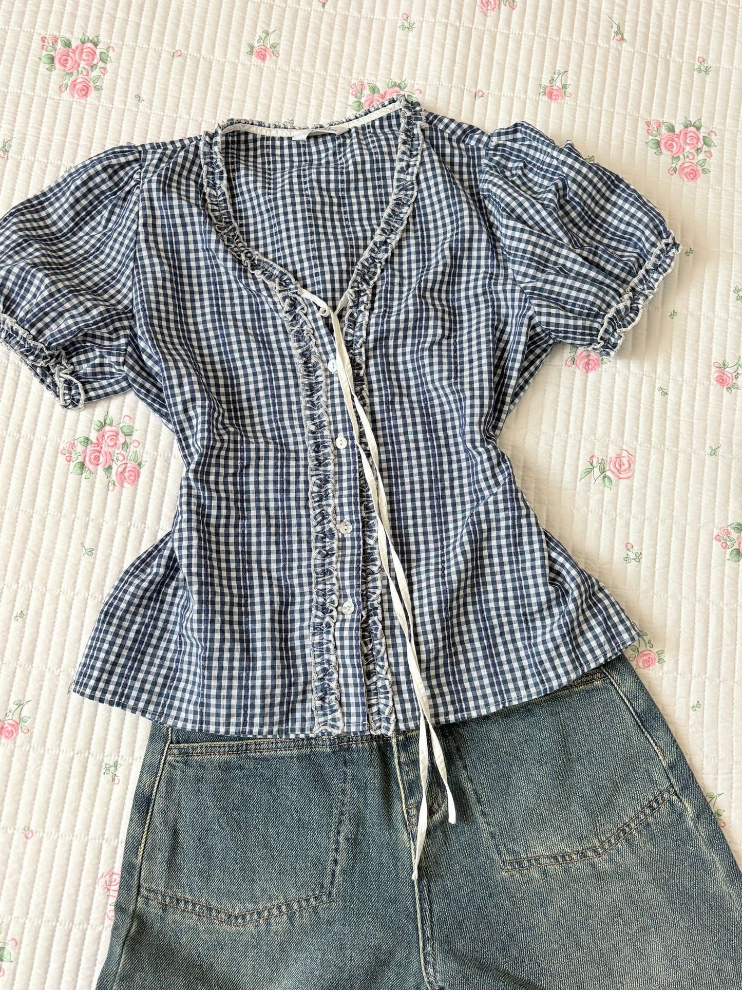 Blue stripe top