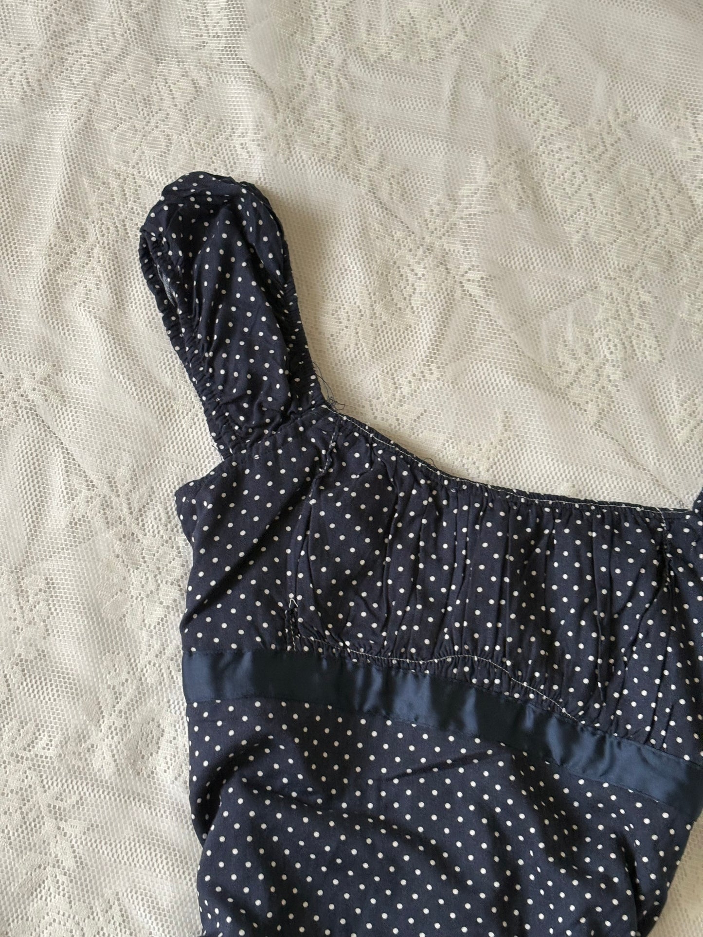 Hollister navy polka