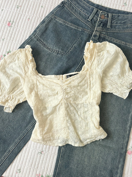 Cream broderie