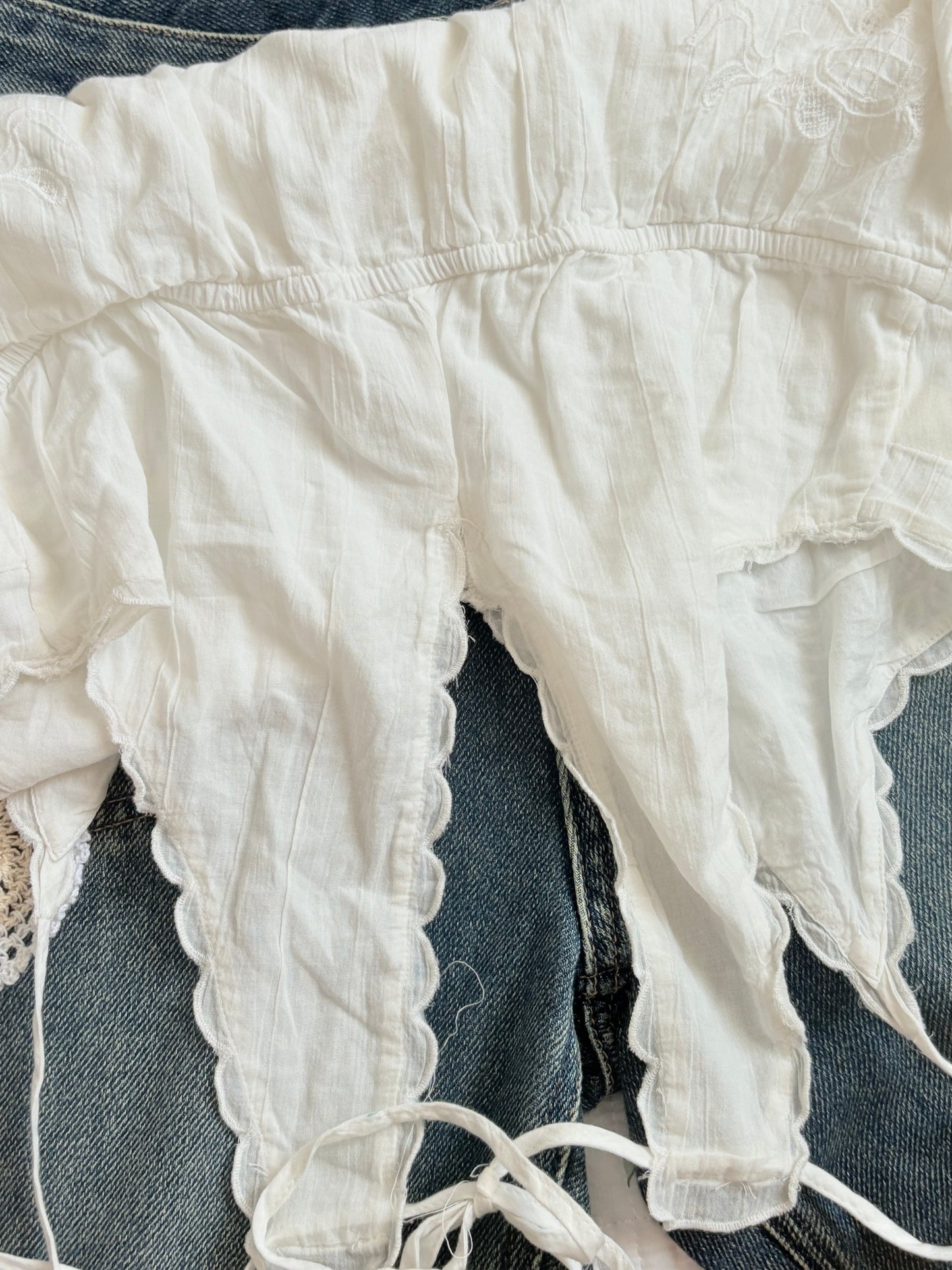 White embroidered top