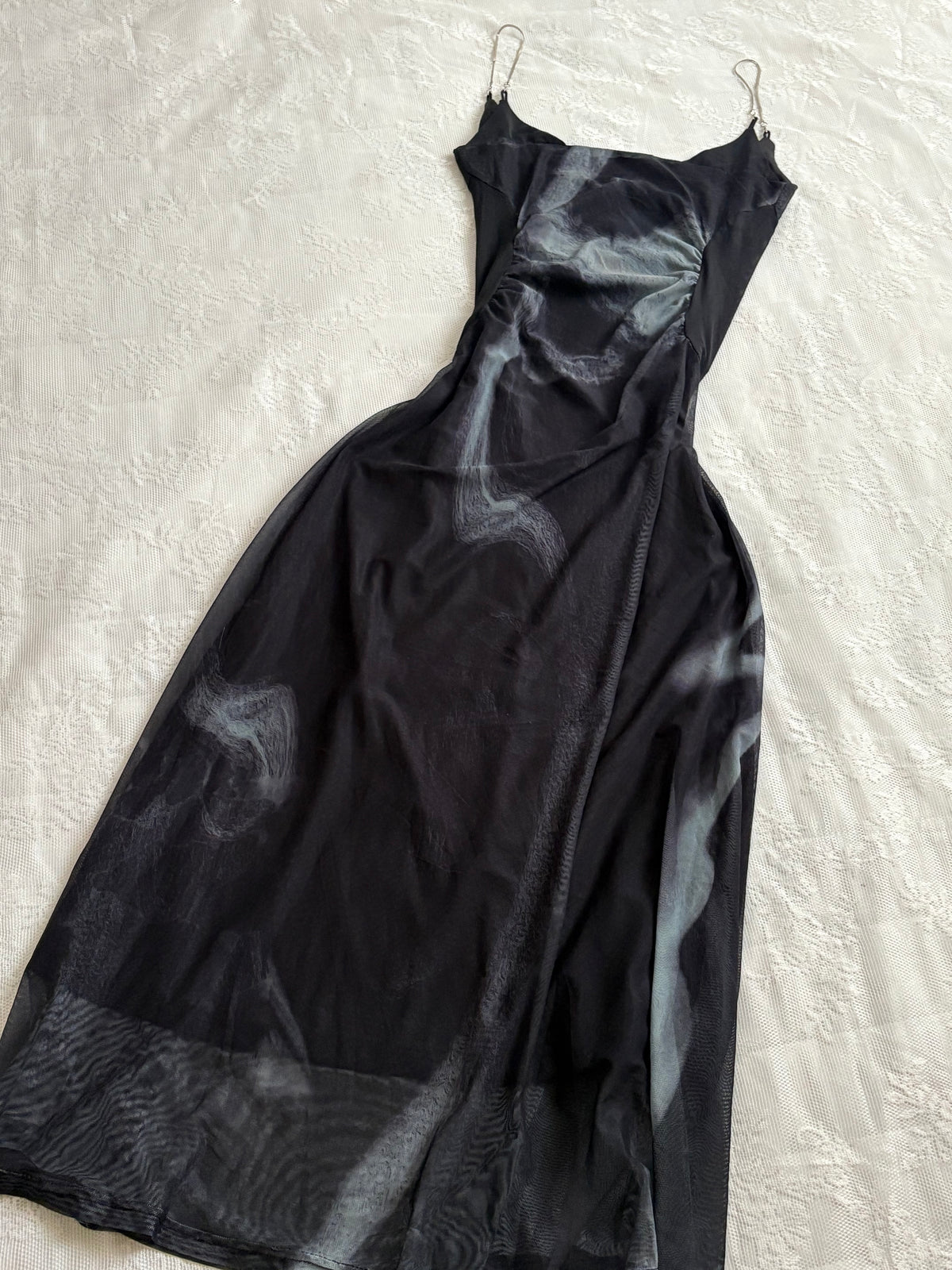 Black mesh dress